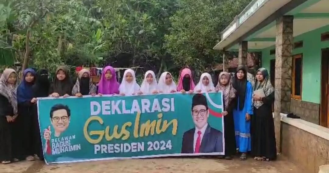 Para santri milenial deklarasi dukungan Muhaimin Iskandar jadi Presiden 2024.