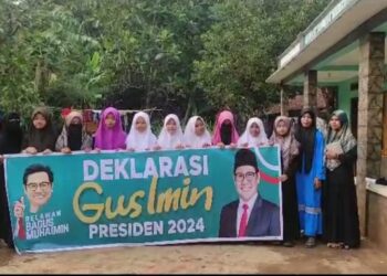 Para santri milenial deklarasi dukungan Muhaimin Iskandar jadi Presiden 2024.