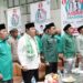 Calon Gubernur dari PKB KH Acep Adang Ruhiat (bersorban) saat konsolidasi di Kabupaten Cianjur