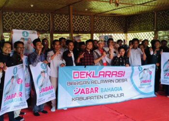 Barisan Relawan Desa Jabar Bahagia deklarasikan diri Kampung Budaya Pandanwangi Kecamatan Warungkondang Cianjur