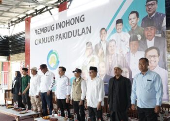Para inohong Cianjur Selatan melakukan kesepakatan untuk mendukung Herman Suherman dan H Ibang pada Pilkada 2024.